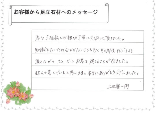 お客様の声を追加しました